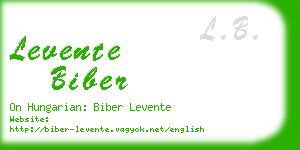 levente biber business card